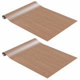 Vidaxl meubles huiles auto-adhésives 2 pcs 500x90 cm en PVC chêne léger -colored