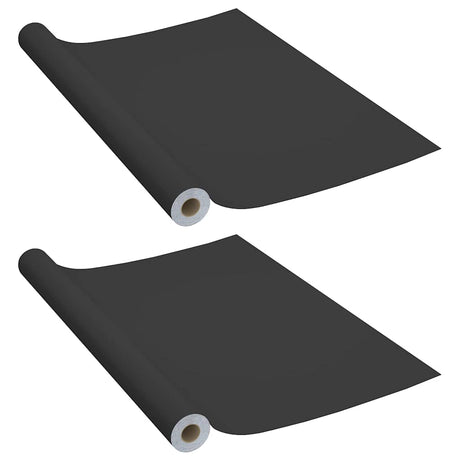 Vidaxx films pour meubles autocollants 2 pcs 500x90 cm PVC noir