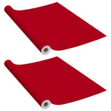 Vidaxl Meubles Huiles auto-adhésives 2 ST 500x90 cm PVC rouge