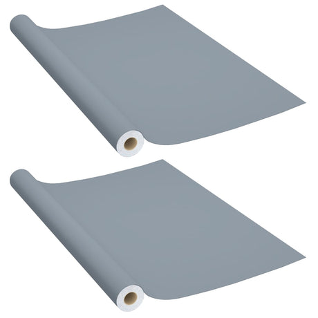 Vidaxx films pour meubles autocollants 2 pcs 500x90 cm PVC gris