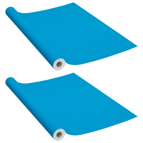 VidaXL films pour meubles autocollants 2 pcs 500x90 cm PVC bleu azur