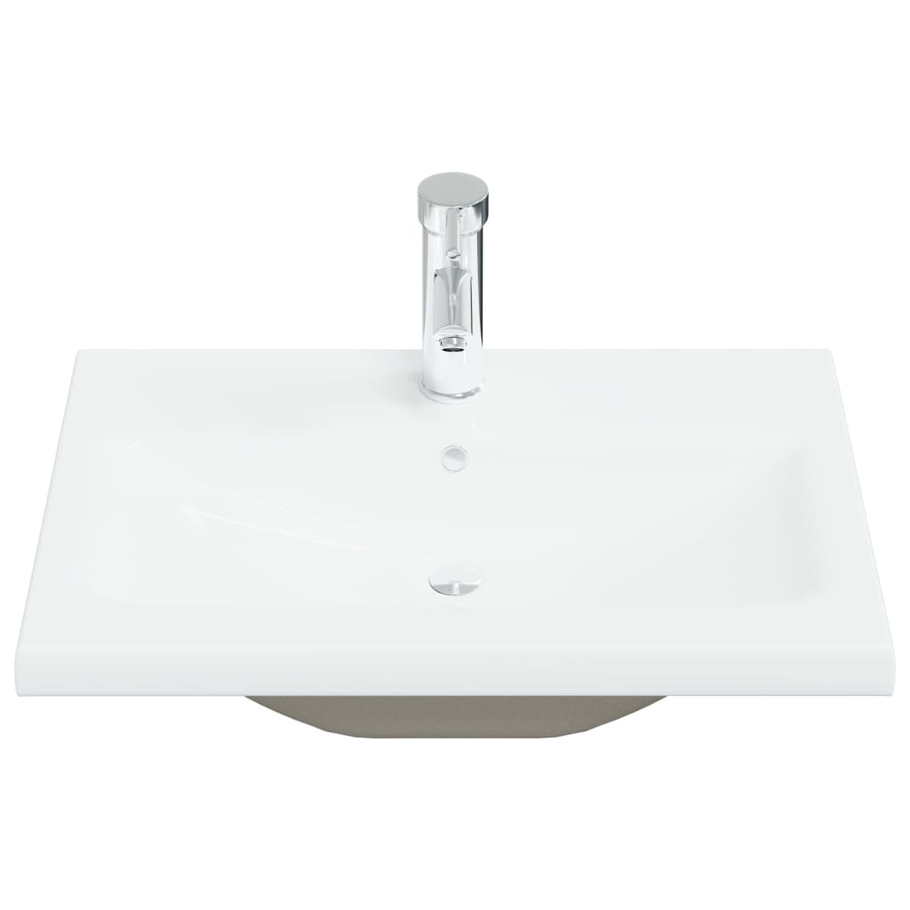 Vidaxl Built -in Washbasin con rubinetto 61x39x18 cm bianco ceramico