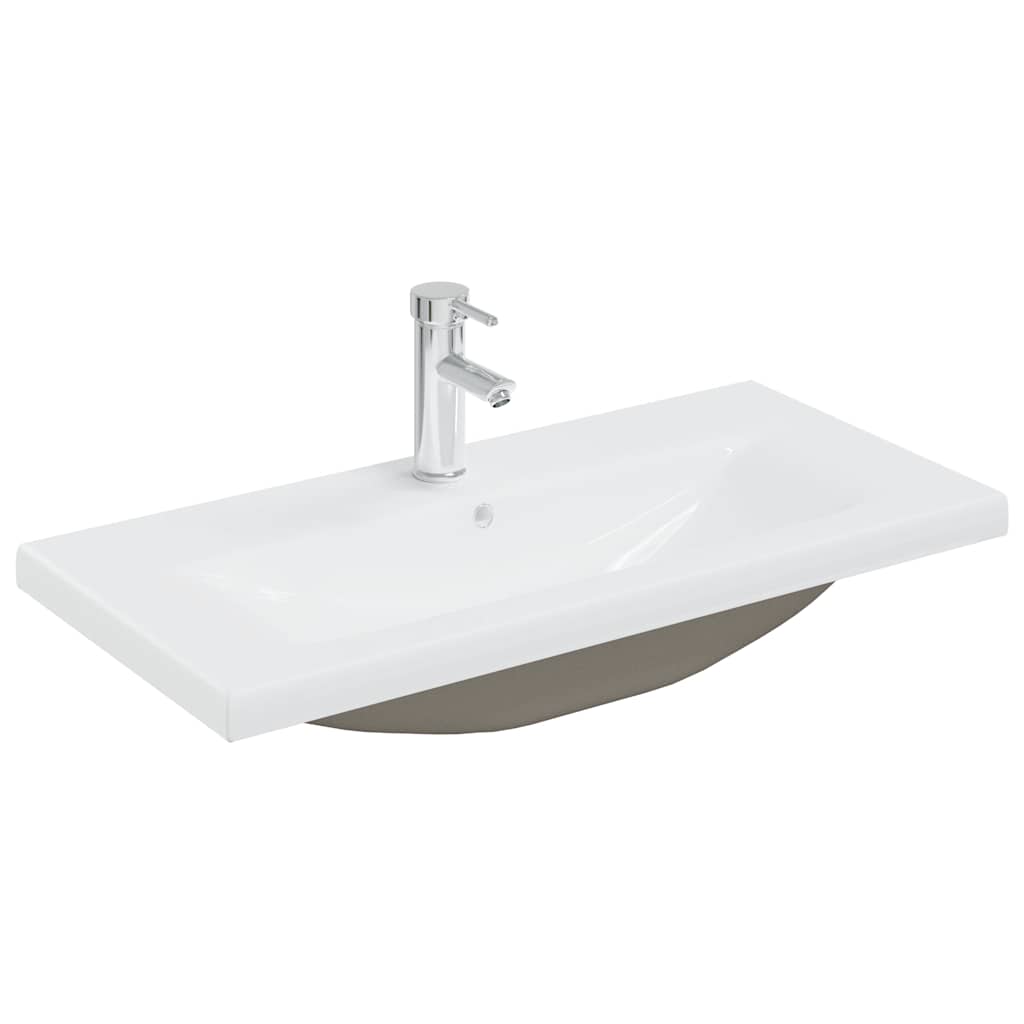 Vidaxl Built -in Washingin avec TAP 81x39x18 cm Céramique blanc