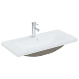 Vidaxl construido -in Washbasin con grifo 81x39x18 cm de cerámica blanca