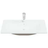 Vidaxl construido -in Washbasin con grifo 81x39x18 cm de cerámica blanca