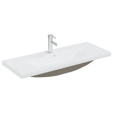 Vidaxl Built -en Wash Table avec Tap 101x39x18 cm Céramique blanc