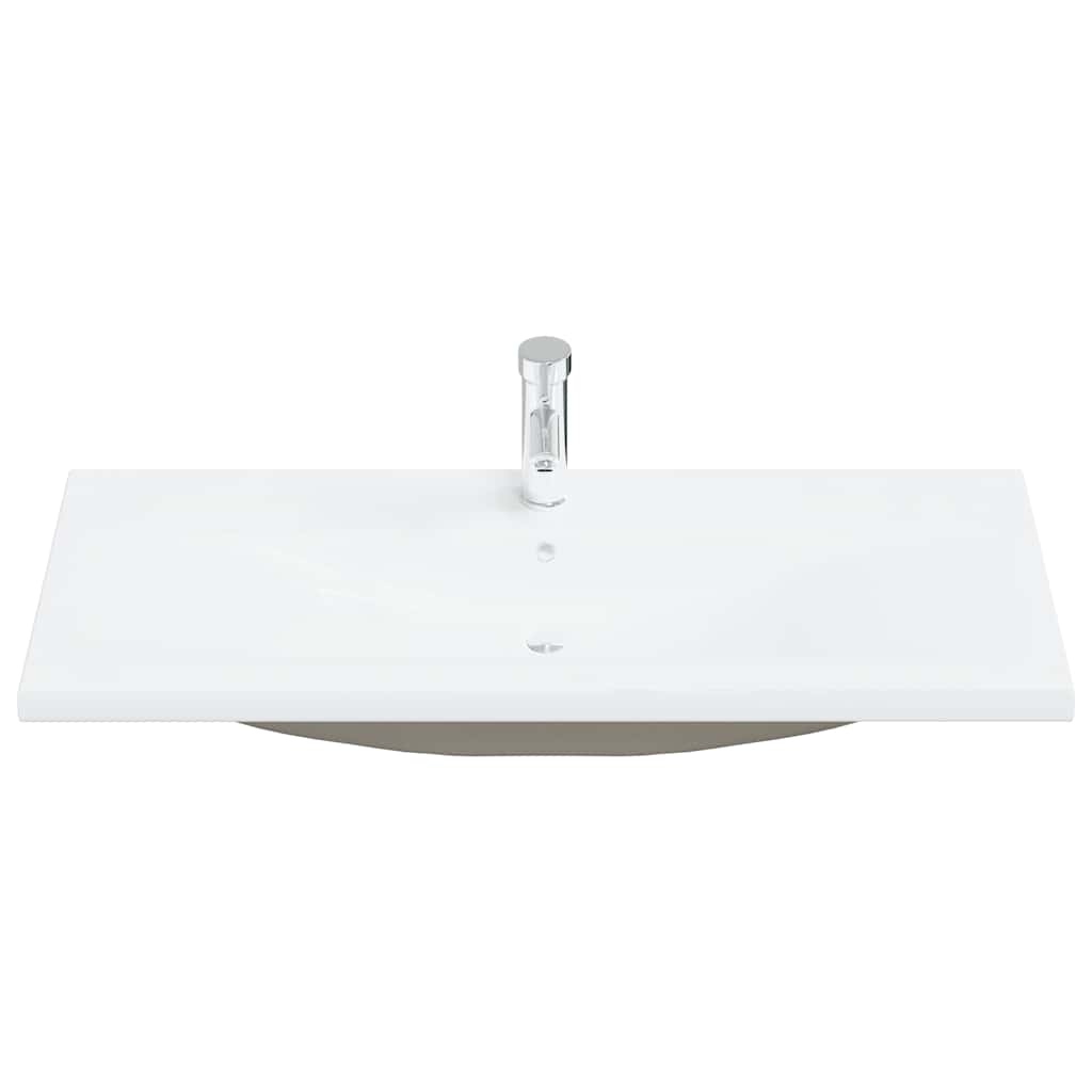 Vidaxl Built -en Wash Table avec Tap 101x39x18 cm Céramique blanc