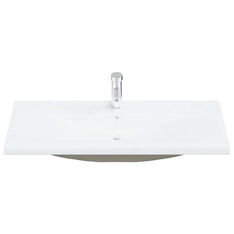 Vidaxl Built -en Wash Table avec Tap 101x39x18 cm Céramique blanc