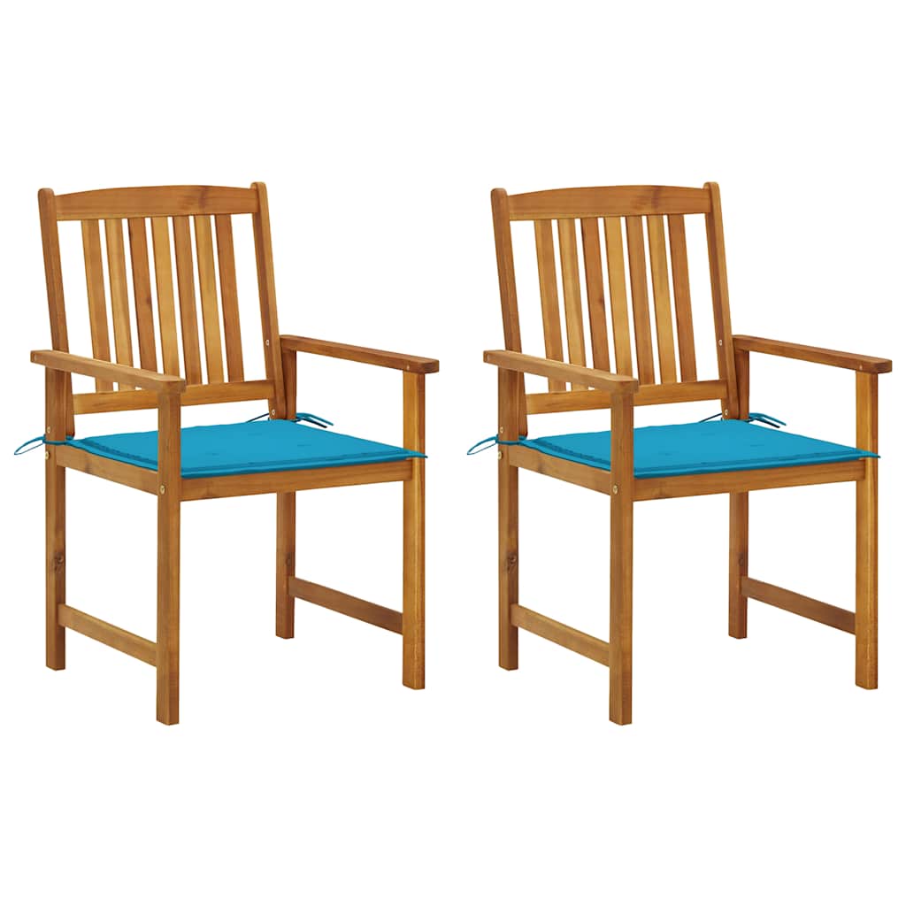 Vidaxl tuinstoelen 2 st met kussens massief acaciahout