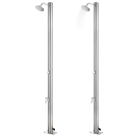Vidaxl Douche extérieure 215 cm en acier inoxydable