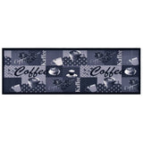Vidaxl Cuisine Mat Café lavable 45x150 cm bleu