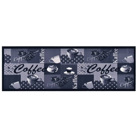 Vidaxl Cuisine Mat Café lavable 45x150 cm bleu