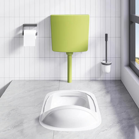 Plancher de toilette Vidaxl avec approvisionnement en eau en bas 3 6 L Green d'olive