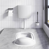 Planchers de toilette Vidaxl avec alimentation en eau en bas 3 6 l gris