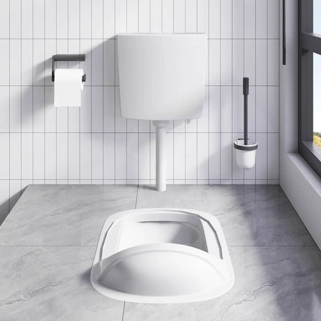 Planchers de toilette Vidaxl avec alimentation en eau en bas 3 6 l gris