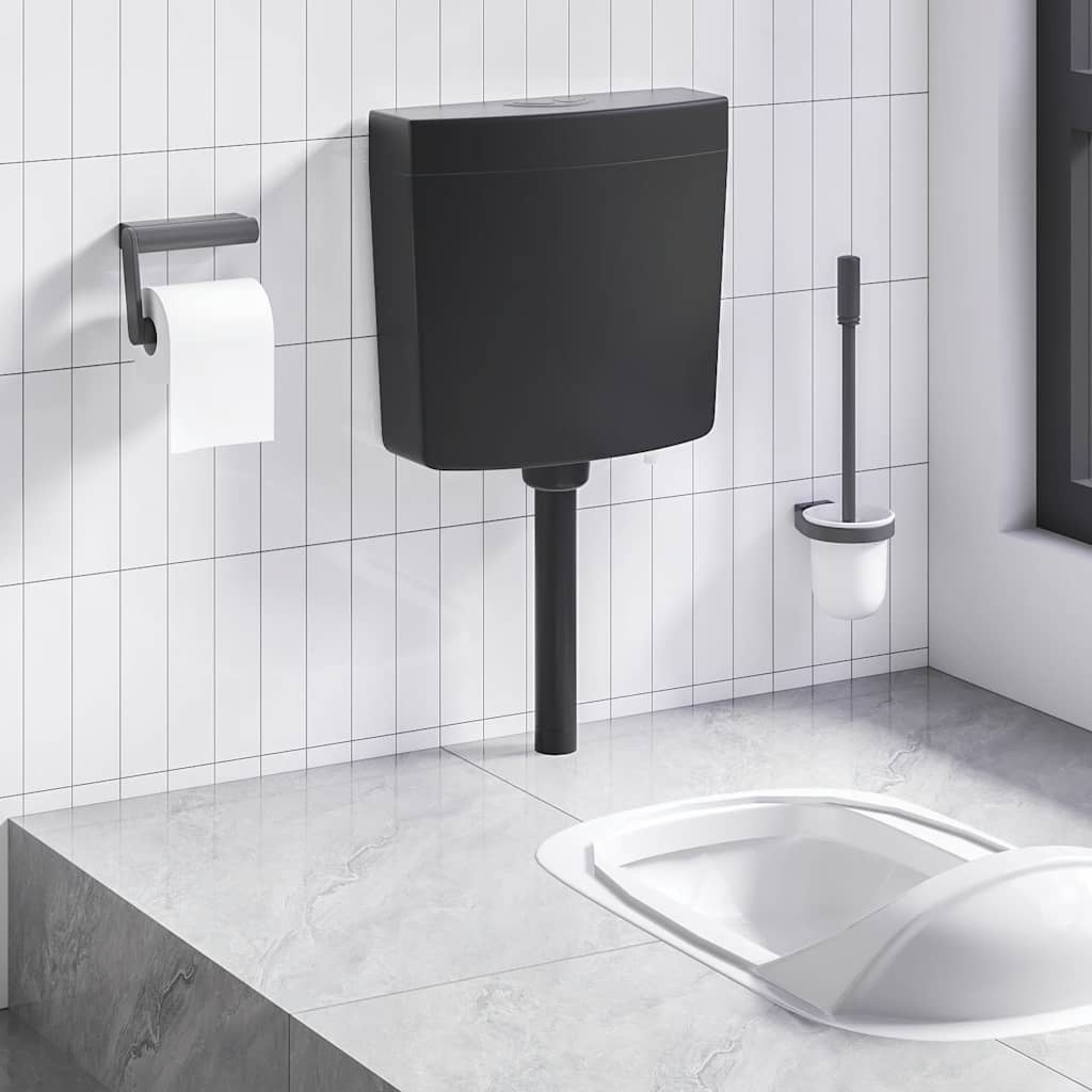 Plancher de toilette Vidaxl avec alimentation en eau au fond 3 6 l noir