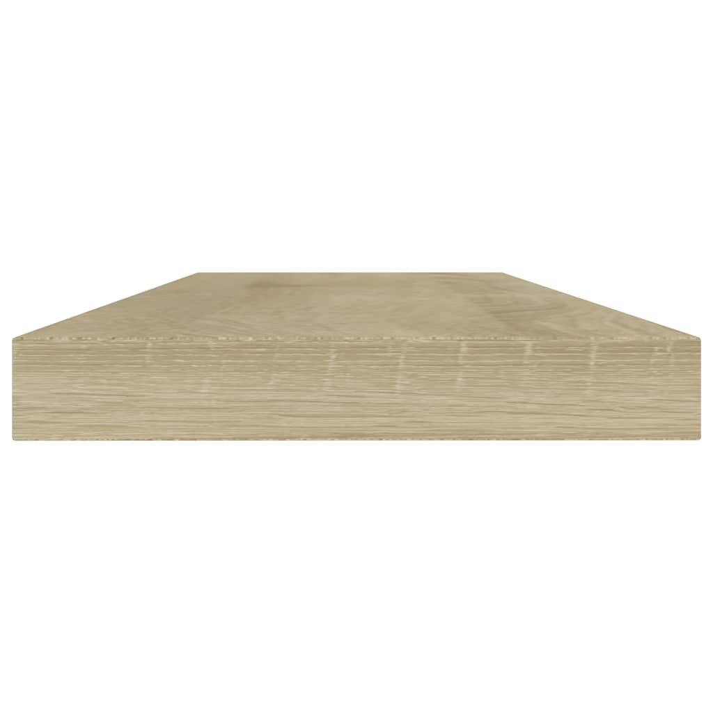 Vidaxl wandschappen 4 st 40x10x1,5 cm bewerkt hout sonoma eikenkleurig