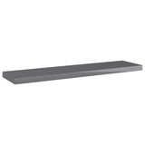 Vidaxl wandschappen 8 st 40x10x1,5 cm spaanplaat hoogglans grijs