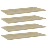 Vidaxl wandschappen 4 st 80x20x1,5 cm spaanplaat sonoma eikenkleurig