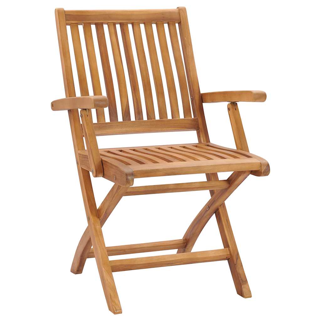 Vidaxl tuinstoelen 2 st met grijs geruite kussens massief teakhout