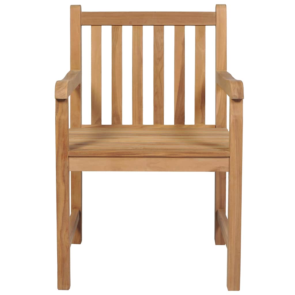 Vidaxl tuinstoelen 2 st met heldergroene kussens massief teakhout