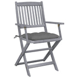 Vidaxl tuinstoelen 4 st inklapbaar met kussens massief acaciahout