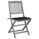 Vidaxl tuinstoelen 4 st inklapbaar met kussens massief acaciahout