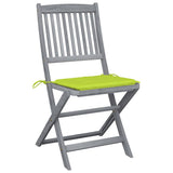 Vidaxl tuinstoelen 4 st inklapbaar met kussens massief acaciahout