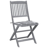 Vidaxl tuinstoelen 4 st inklapbaar met kussens massief acaciahout