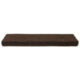 Vidaxl Mat à escalier auto-adhésif 15 pièces 65x21x4 cm bord rectangulaire brun
