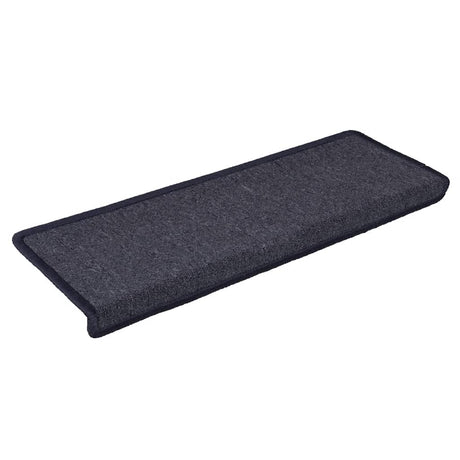 Mattes d'escalier Vidaxl 15 ST 65X21X4 cm Gris foncé et bleu avec bordure rectangulaire