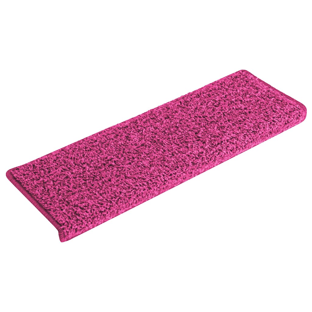 VidaXL tapis d'escalier 15 pcs 65x21x4 cm rose