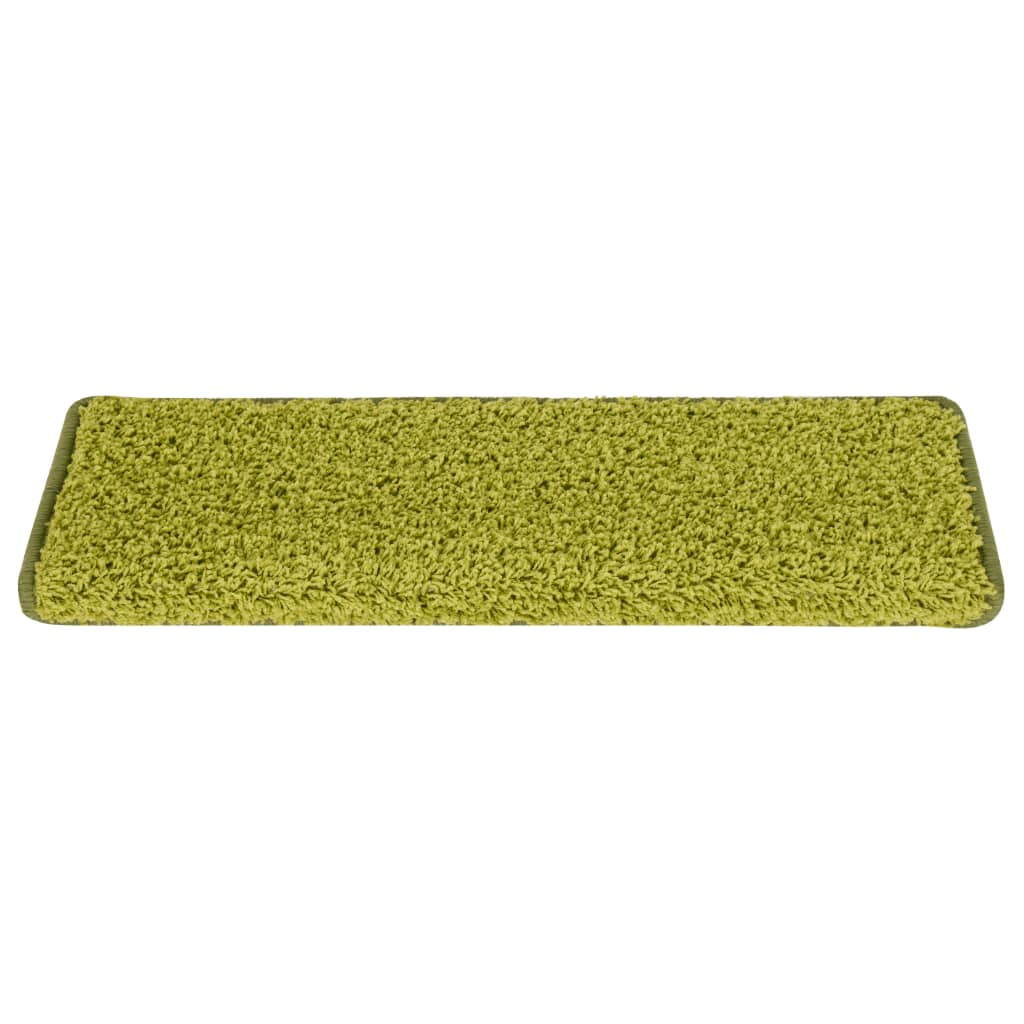 VidaXL tapis d'escalier 15 pcs 65x21x4 cm vert
