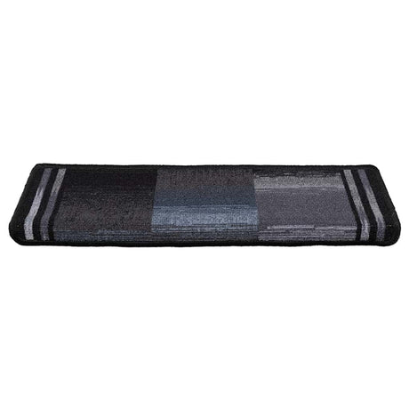 Vidaxl Mat à escalier auto-adhésif 15 ST 65x21x4 cm noir et gris
