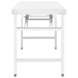 Vidaxl Kitchenwork Table Collapsible 100x60x80 cm rostfritt stål