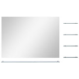 Miroir mural vidaxl avec 5 étagères 80x60 cm de couleur argentée