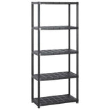 Rack de rangement Vidaxl 5 couches 213x38x170 cm Plastique noir