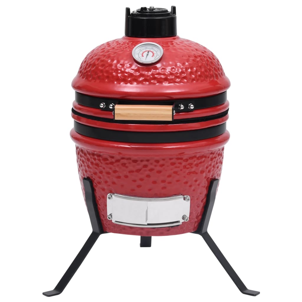 Vidaxl kamado žar 2-in-1 56 cm keramična rdeča