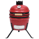 Vidaxl kamado barbecue 2-en-1 56 cm rouge céramique