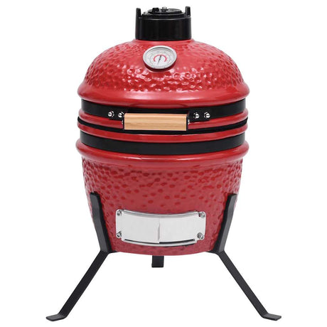 Vidaxl kamado barbecue 2-en-1 56 cm rouge céramique