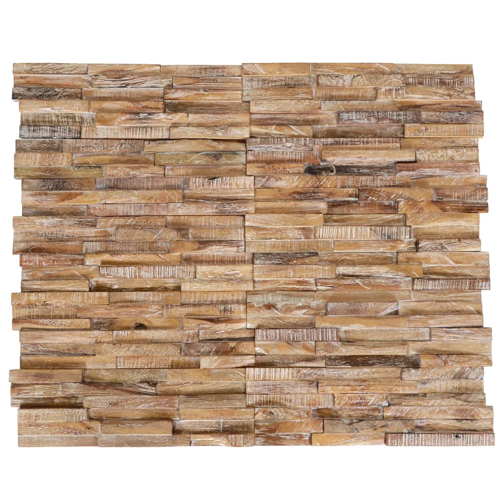 Vidaxl Wall Panels 10 St 3d 1.01 m² Solid teak