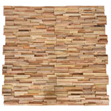 Vidaxl Wall Panels 10 ST 3D 1,08 m² Solid Teak