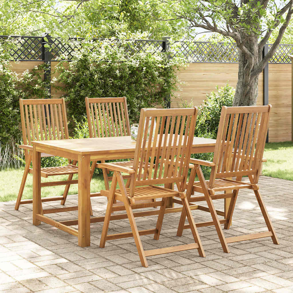 Vidaxl tuinstoelen inklapbaar 4 st massief acaciahout