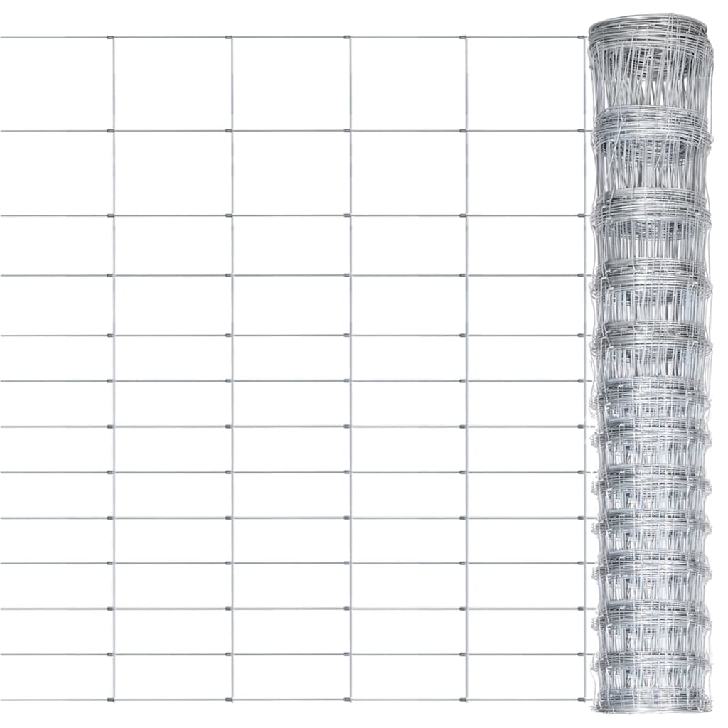 Bidaxl Hek 50x1,5 M Galvaniserat stålsilverfärgat