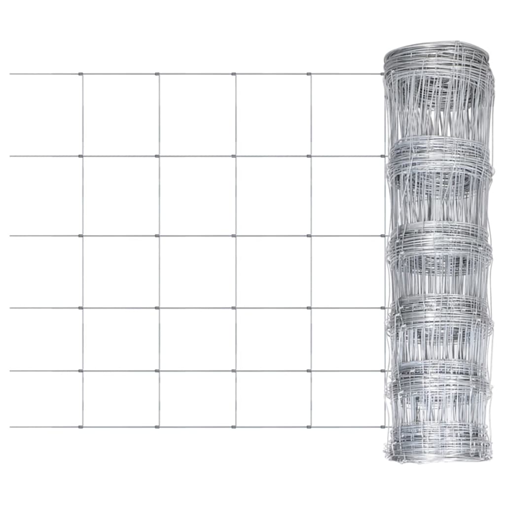 Vidaxl hek 50x0,8 m en acier galvanisé couleur argent