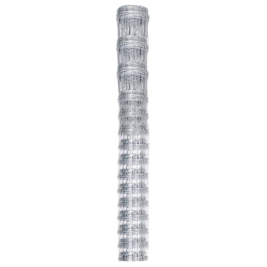 Vidaxl hek 50x1,6 m en acier galvanisé couleur argent