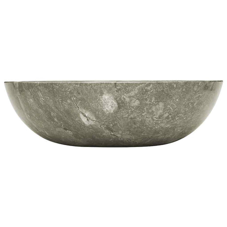 Évier vidaxl Ø40x12 cm en marbre gris