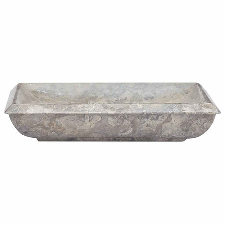 Puits vidaxl 50x35x10 cm en marbre gris