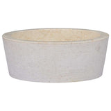 Évier vidaxl Ø40x15 cm en marbre crème colorée