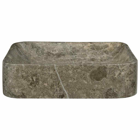 Puits vidaxl 40x40x10 cm en marbre gris